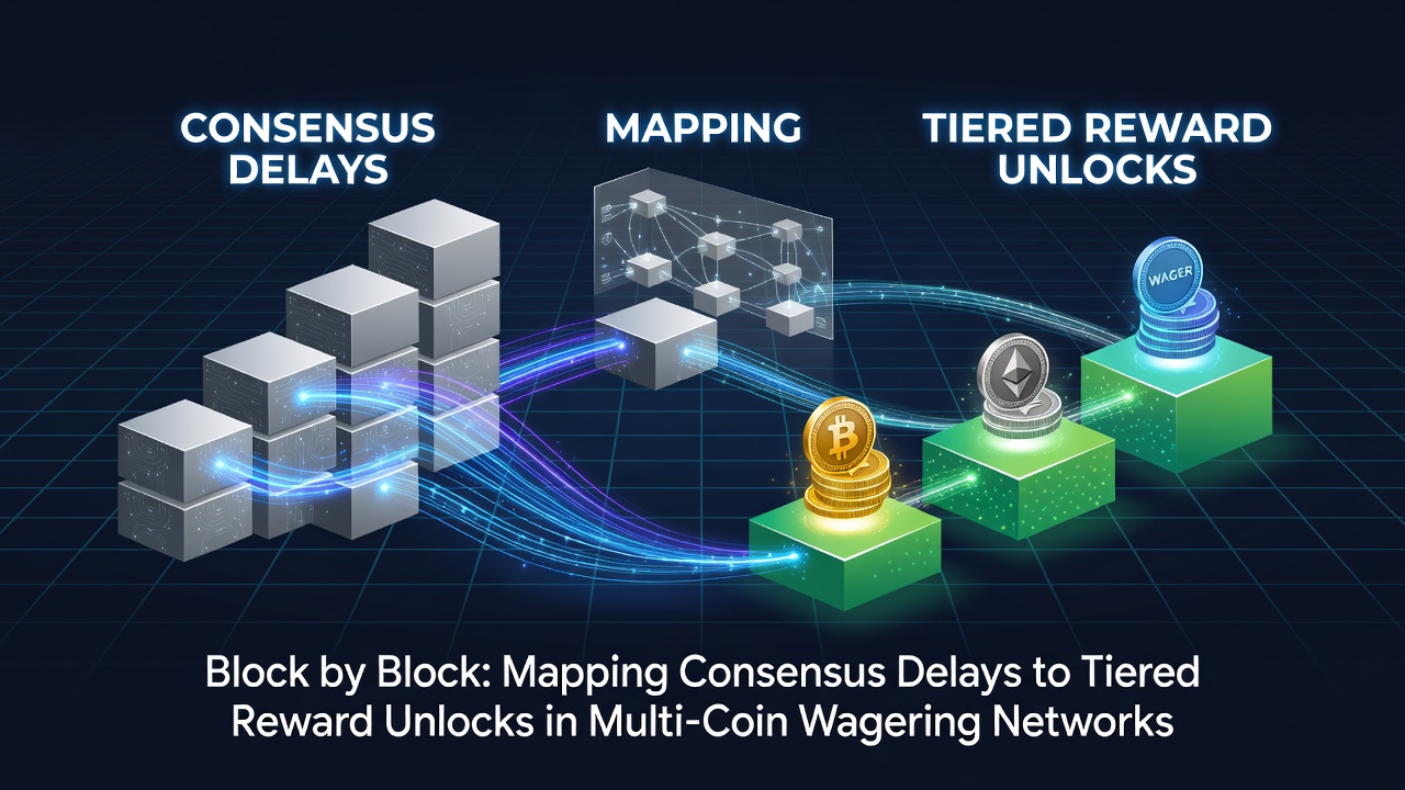 Blockchain-Netzwerk mit gestaffelten Belohnungen und Coin-Transaktionen in einem Wettumfeld