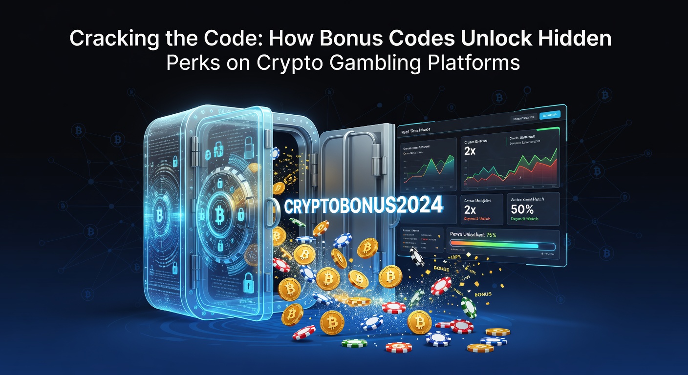 Grafik mit einem stilisierten Schloss und einem Code, der aufgeschlossen wird, symbolisierend die Freischaltung von Boni in Krypto-Casinos