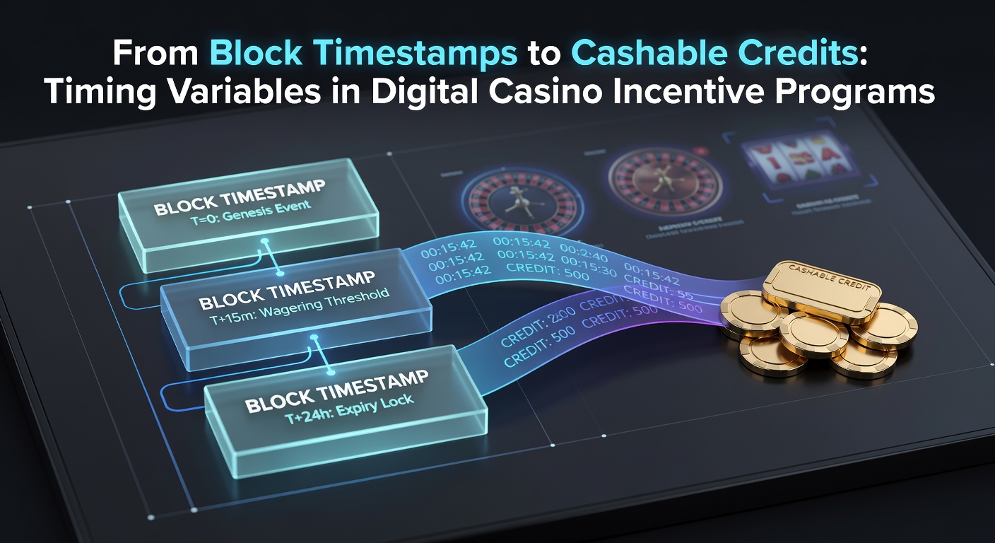 Illustration zu Blockchain-Zeitstempeln und Bonus-Timing in Krypto-Casinos