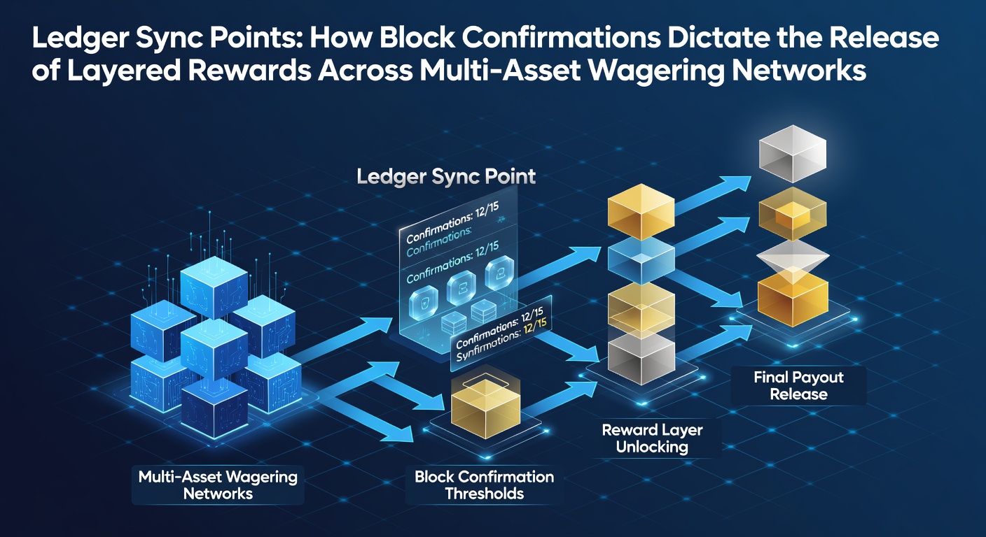 Darstellung von Ledger-Sync-Punkten und Blockbestätigungen in einem Multi-Asset-Wettsystem